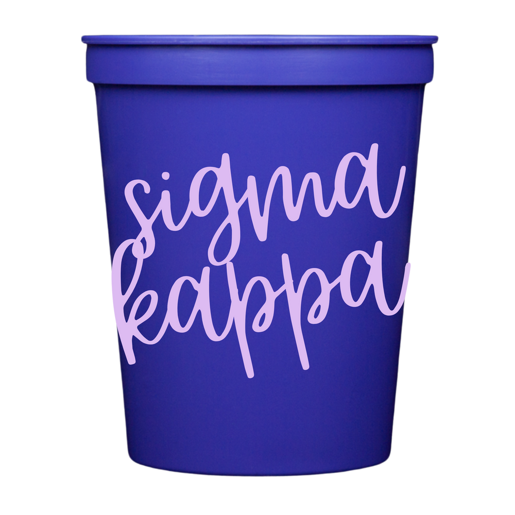 Colored Cups- Sigma Kappa