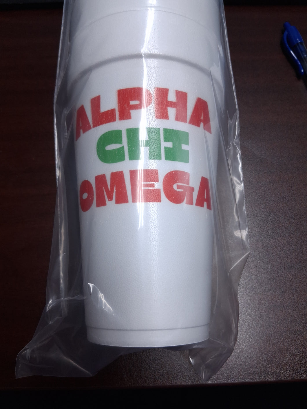 Multi-Color Styrofoam Cups- Alpha Chi Omega