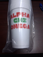 Multi-Color Styrofoam Cups- Alpha Chi Omega