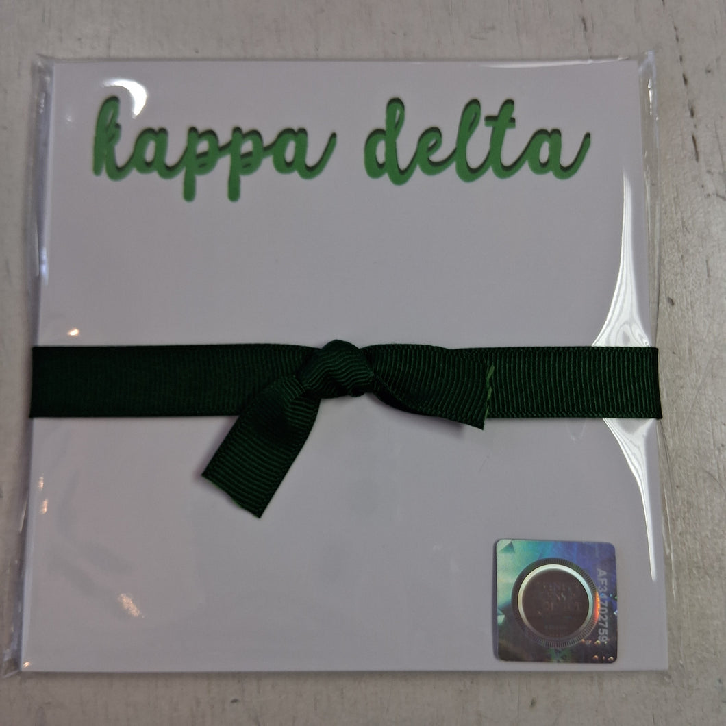 Scripty Doodle Notepad- Kappa Delta