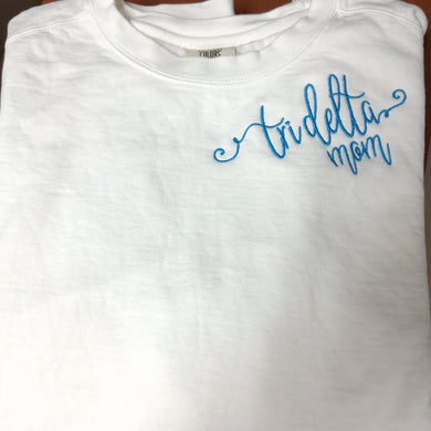 Script Monogram Tshirt- Delta Delta Delta Mom