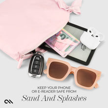 Waterproof Zip Pouch- Ballet Pink Bow