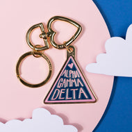 Travel Enamel Keychain- Alpha Gamma Delta