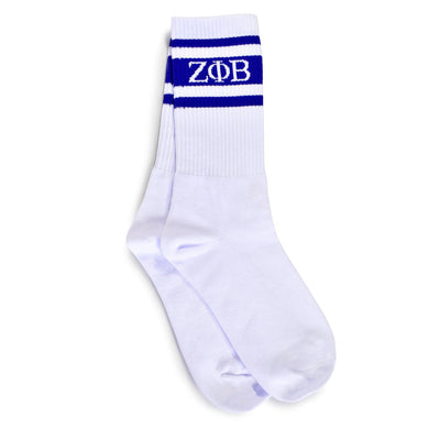 Retro Stripe Socks- Zeta Phi Beta