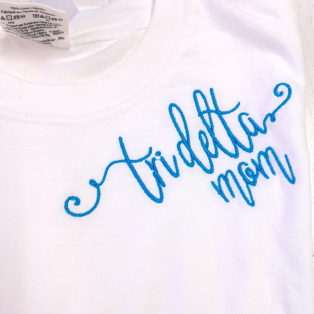 Script Monogram Tshirt- Delta Delta Delta Mom