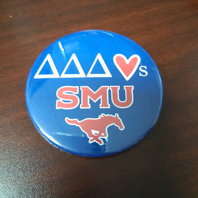 Love SMU Button- Delta Delta Delta