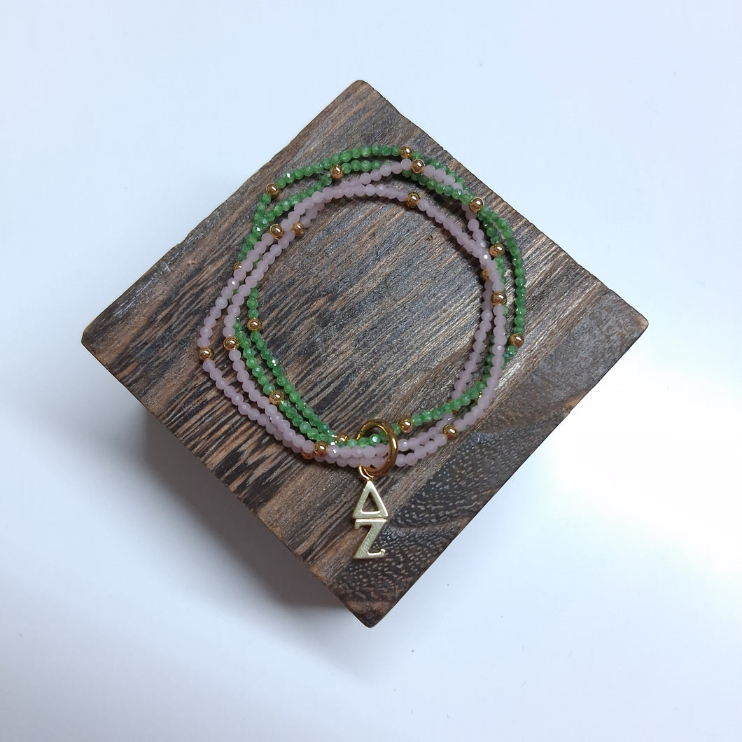 'Gemstone' Bead Bracelet- Delta Zeta