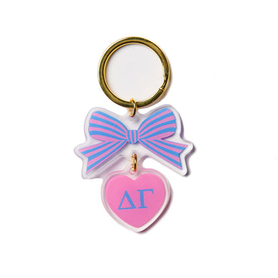 Bow Keychain- Delta Gamma