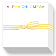 Rainbow Chubbie Notepad- Alpha Chi Omega