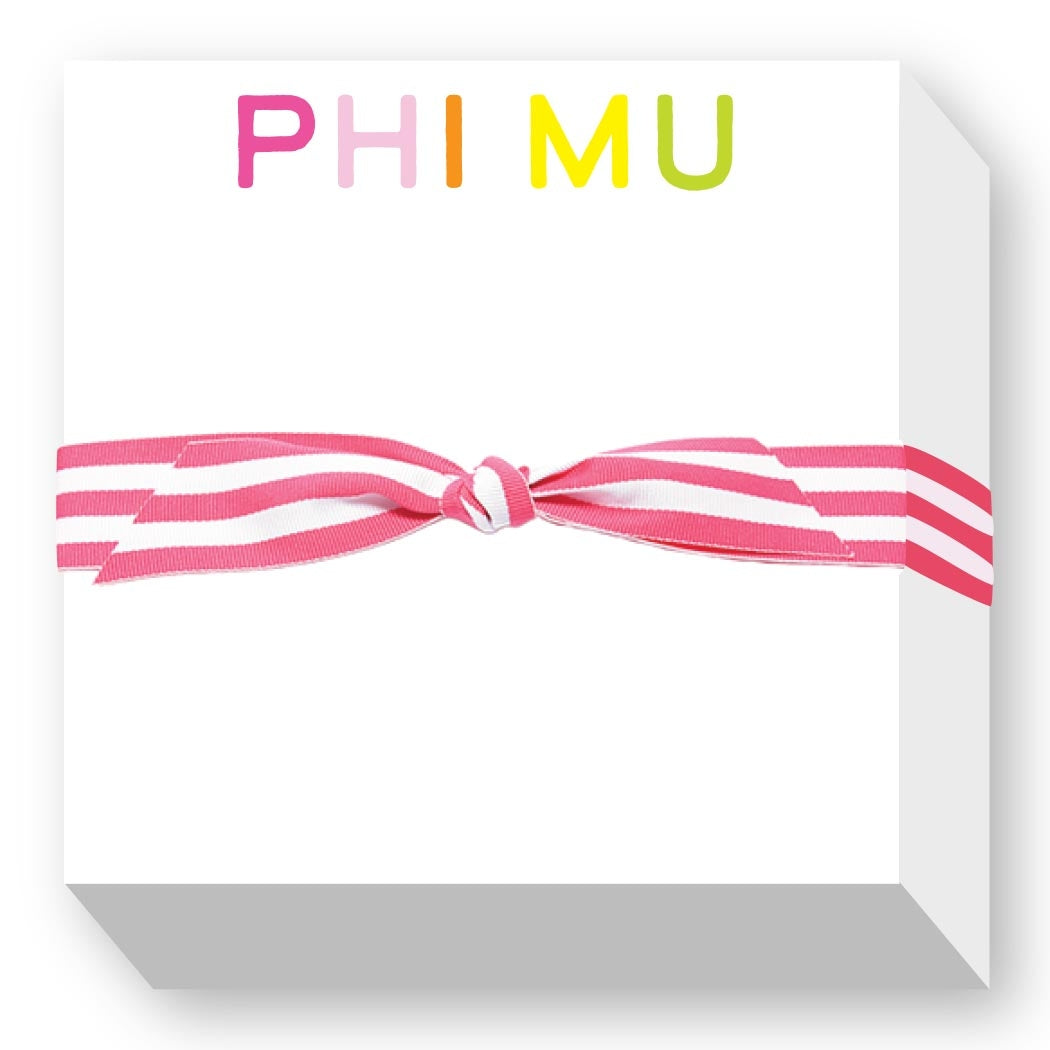 Rainbow Chubbie Notepad- Phi Mu