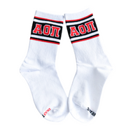 Retro Stripe Socks- Alpha Omicron Pi