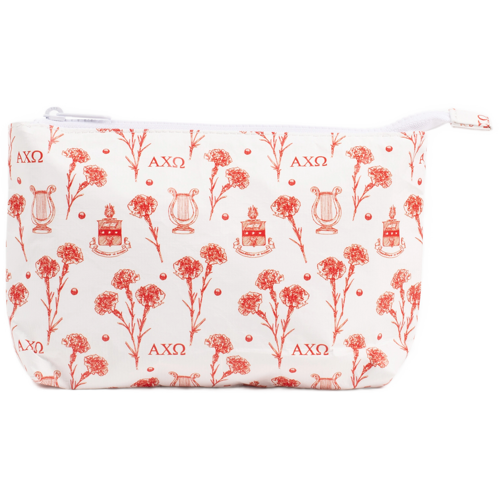 Small Toile Tyvek Bag- Alpha Chi Omega