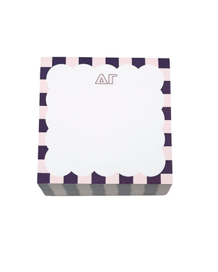Scalloped Note Cube- Delta Gamma