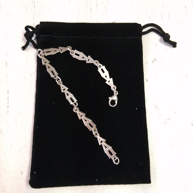 Silver Link Bracelet - Alpha Delta Pi