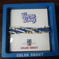 Team Colors Bracelet Stack- Royal Blue/White