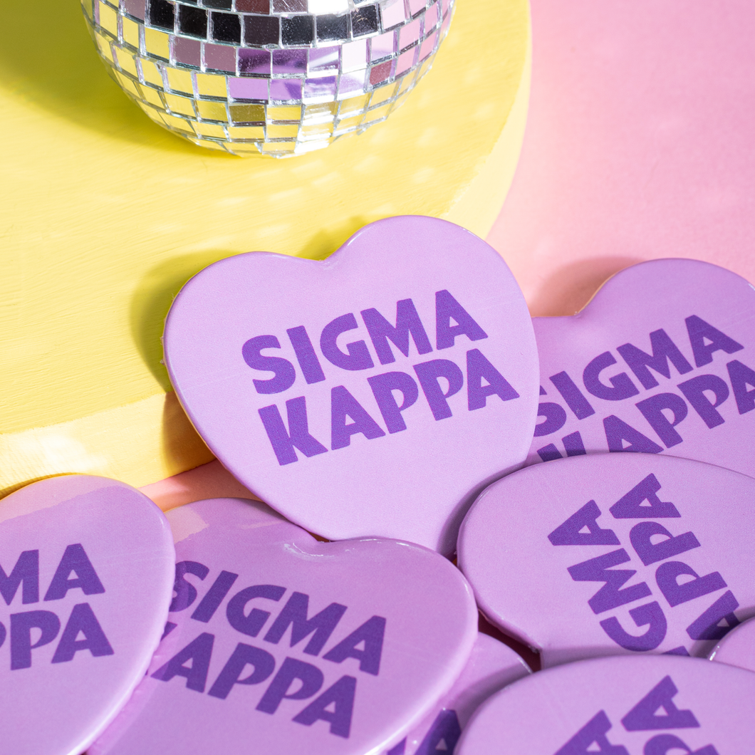 Pop Heart Button- Sigma Kappa