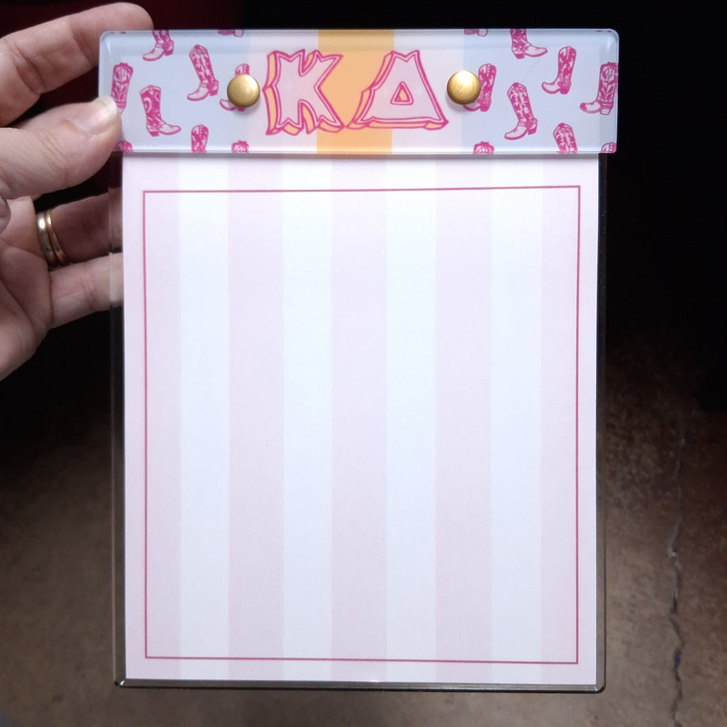 Disco Cowgirl Notepad- Kappa Delta