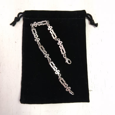 Silver Link Bracelet - Pi Beta Phi
