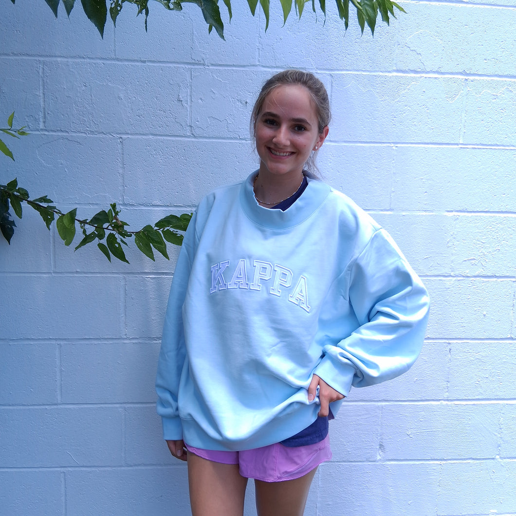 French Terry Mock Neck- Kappa Kappa Gamma
