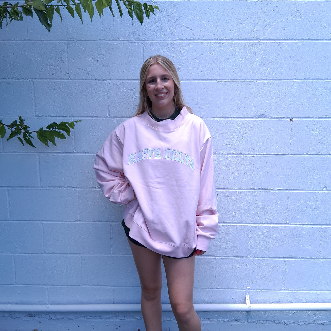 French Terry Mock Neck- Kappa Delta