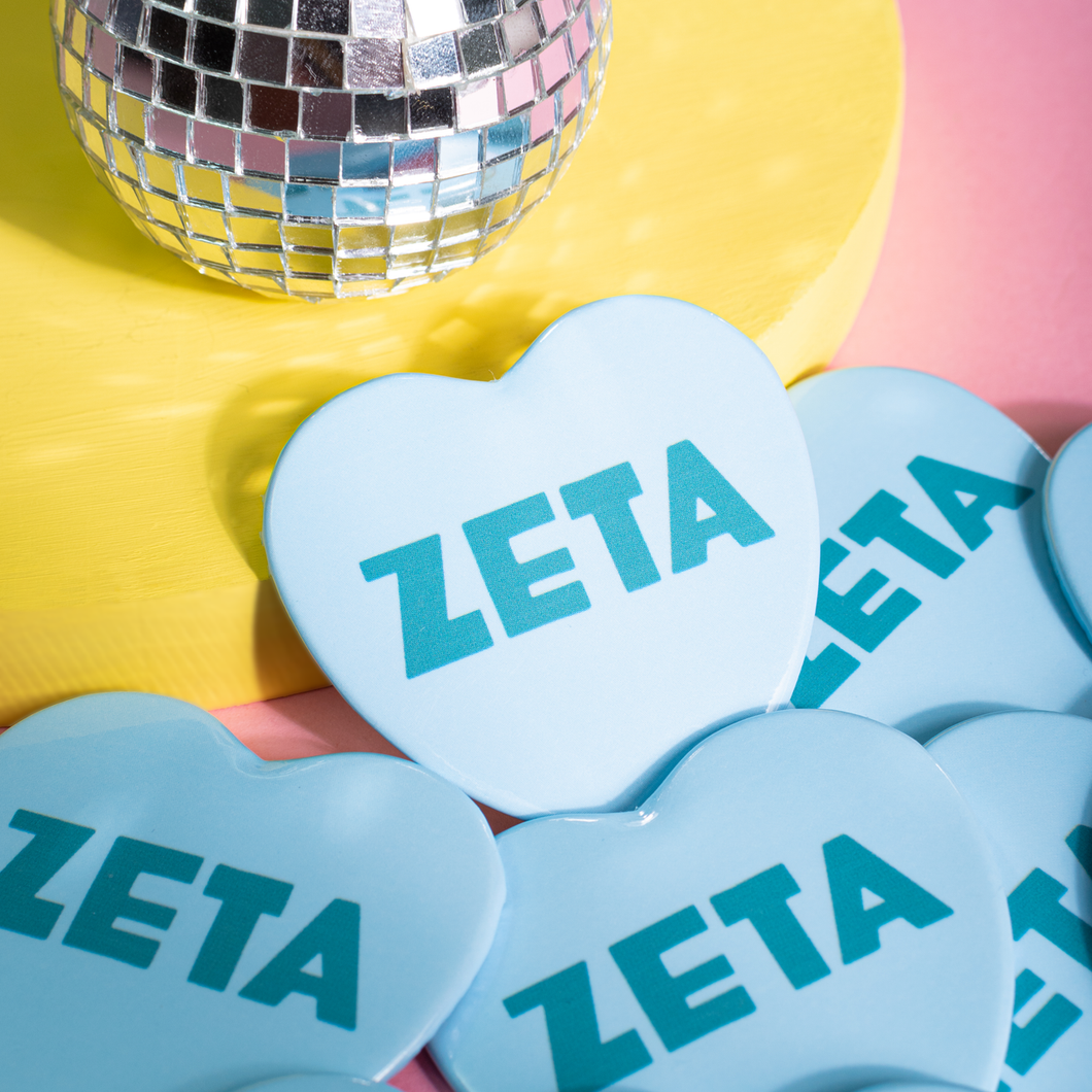 Pop Heart Button- Zeta Tau Alpha
