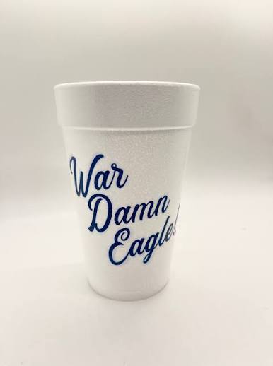 Styrofoam Cups- Auburn War Damn Eagle