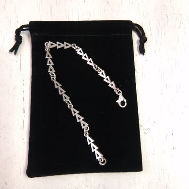 Silver Link Bracelet - Delta Delta Delta