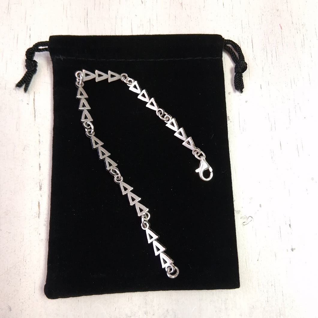 Silver Link Bracelet - Delta Delta Delta