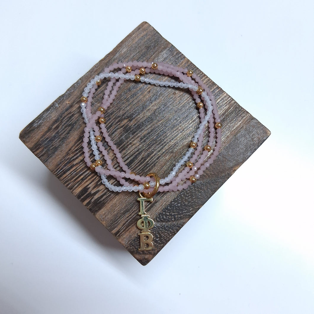 'Gemstone' Bead Bracelet- Gamma Phi Beta