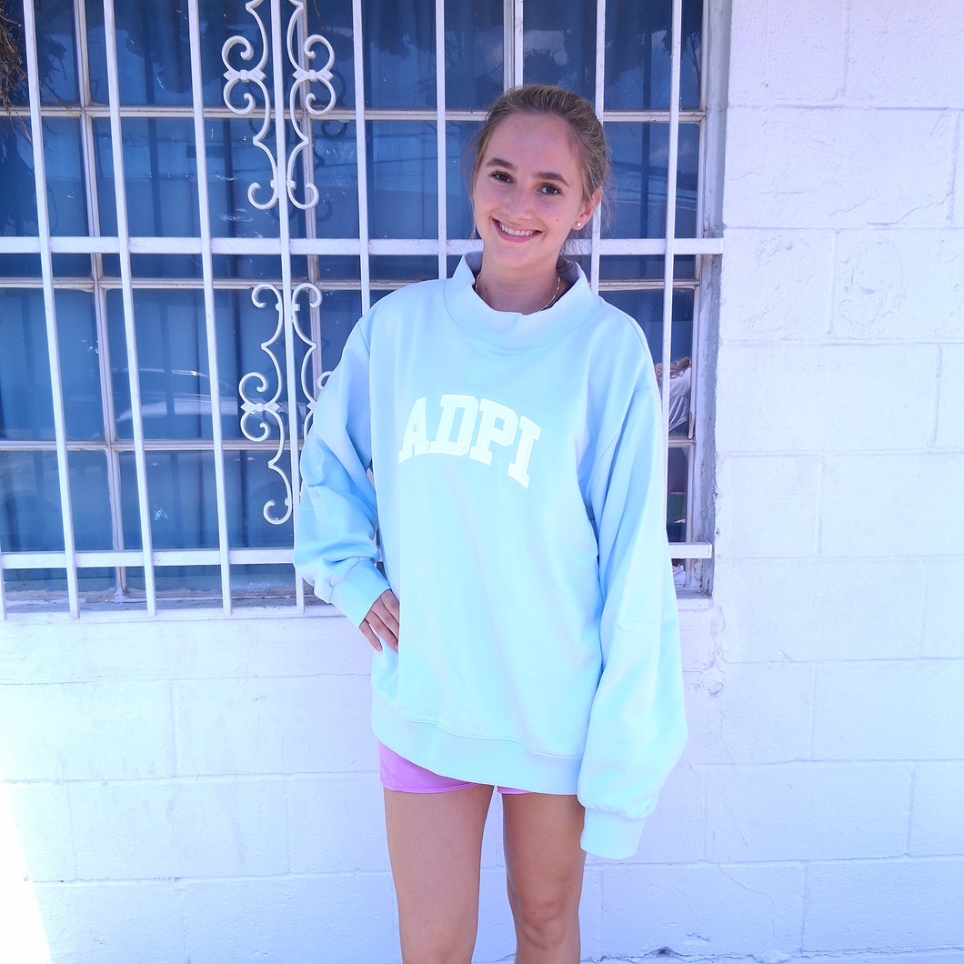 French Terry Mock Neck- Alpha Delta Pi
