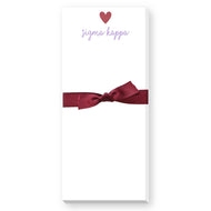 Skinnie Heart Notepad- Sigma Kappa