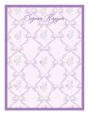 Romantic Floral Notepad-Sigma Kappa