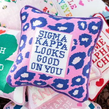 Sorority Needlepoint Pillow *Pre-Order*Sigma Kappa