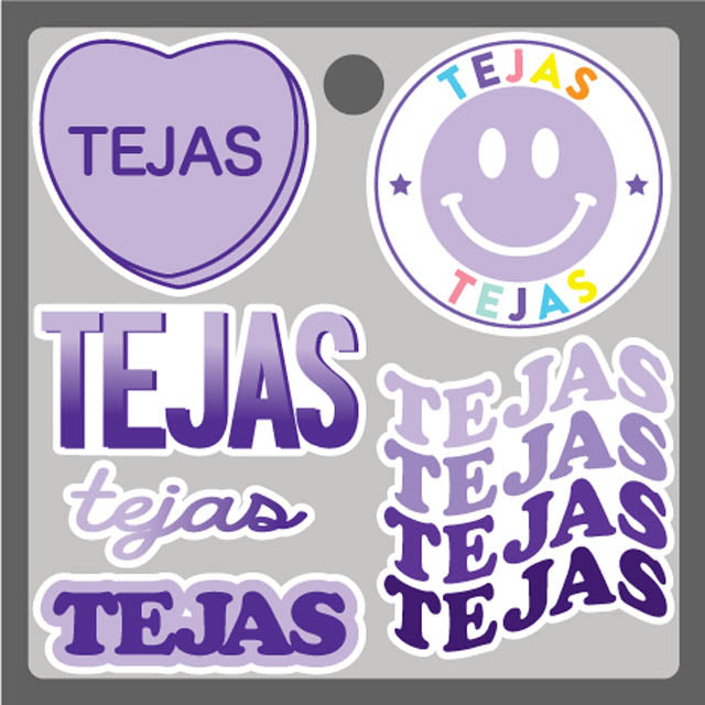 Camp Smiley Sticker Sheet- Tejas