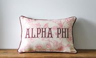 Sorority Toile Alpha Phi Pillow