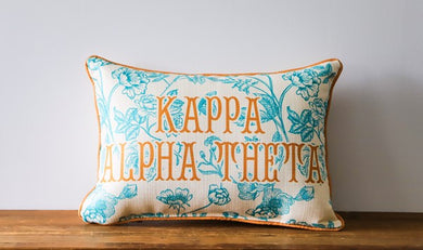 Sorority Toile Kappa Alpha Theta Pillow