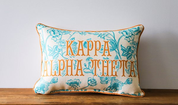 Sorority Toile Kappa Alpha Theta Pillow