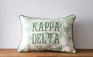 Sorority Toile Kappa Delta Pillow