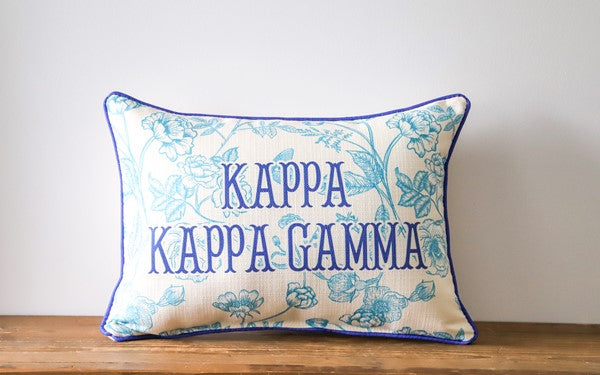 Sorority Toile Kappa Kappa Gamma Pillow