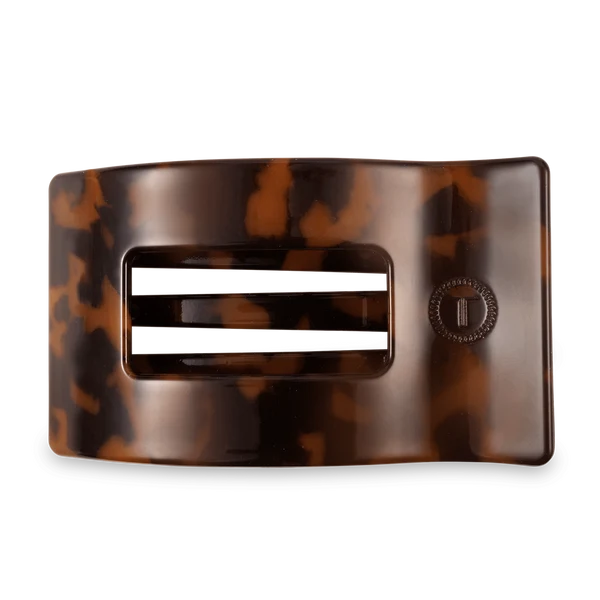 Teleties Flat Rectangle Hair Clip- Tortoise