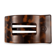 Teleties Flat Rectangle Hair Clip- Tortoise