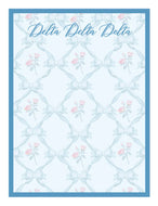 Romantic Floral Notepad-Delta Delta Delta
