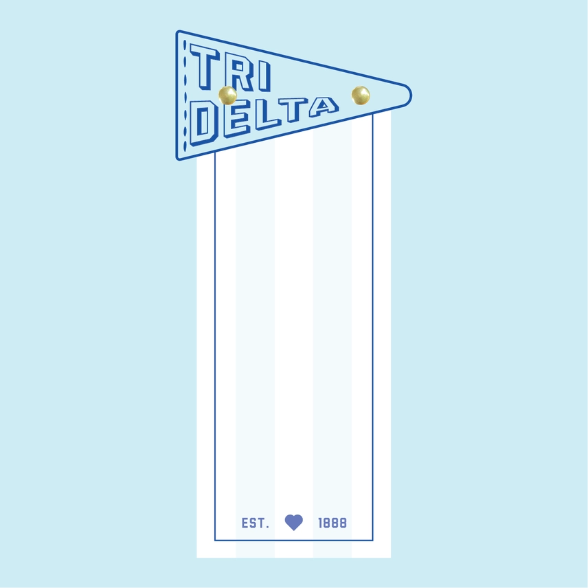 Pennant Flag Notepad-Delta Delta Delta