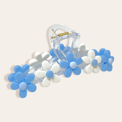 Daisy Claw Clip- Light Blue