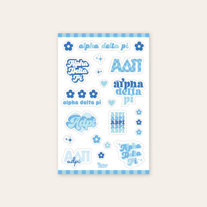 Flower Sticker Sheet- Alpha Delta Pi