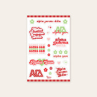 Flower Sticker Sheet- Alpha Gamma Delta