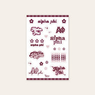 Flower Sticker Sheet- Alpha Phi