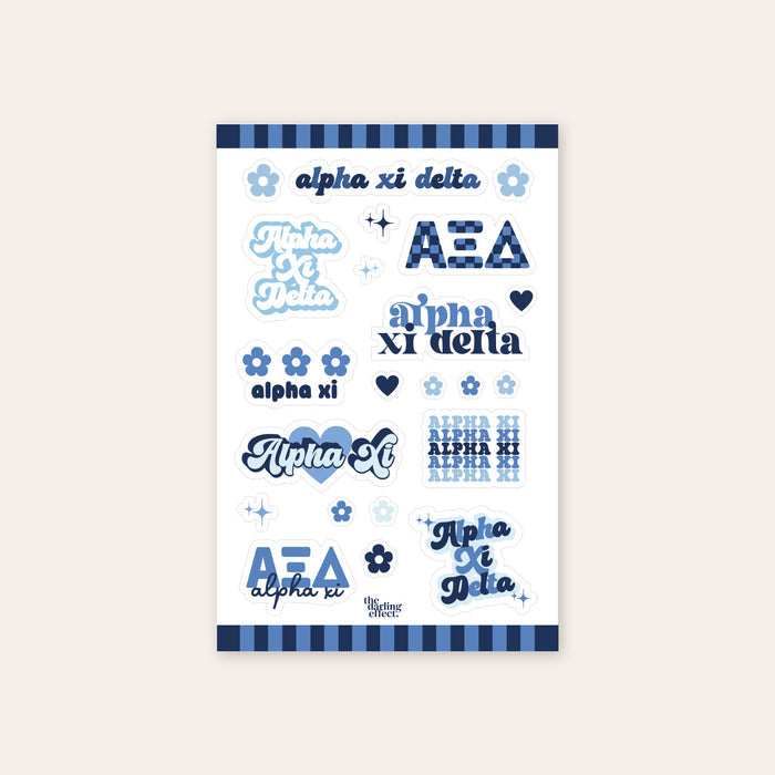 Flower Sticker Sheet- Alpha Xi Delta