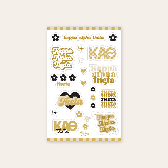 Flower Sticker Sheet- Kappa Alpha Theta