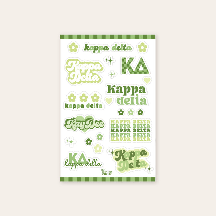 Flower Sticker Sheet- Kappa Delta